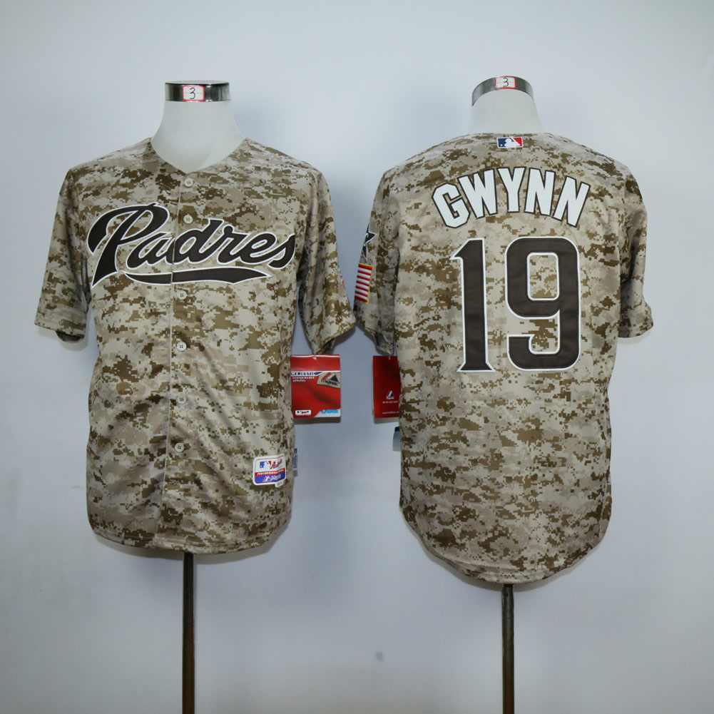 Men San Diego Padres #19 Gwynn Camo MLB Jerseys->san diego padres->MLB Jersey